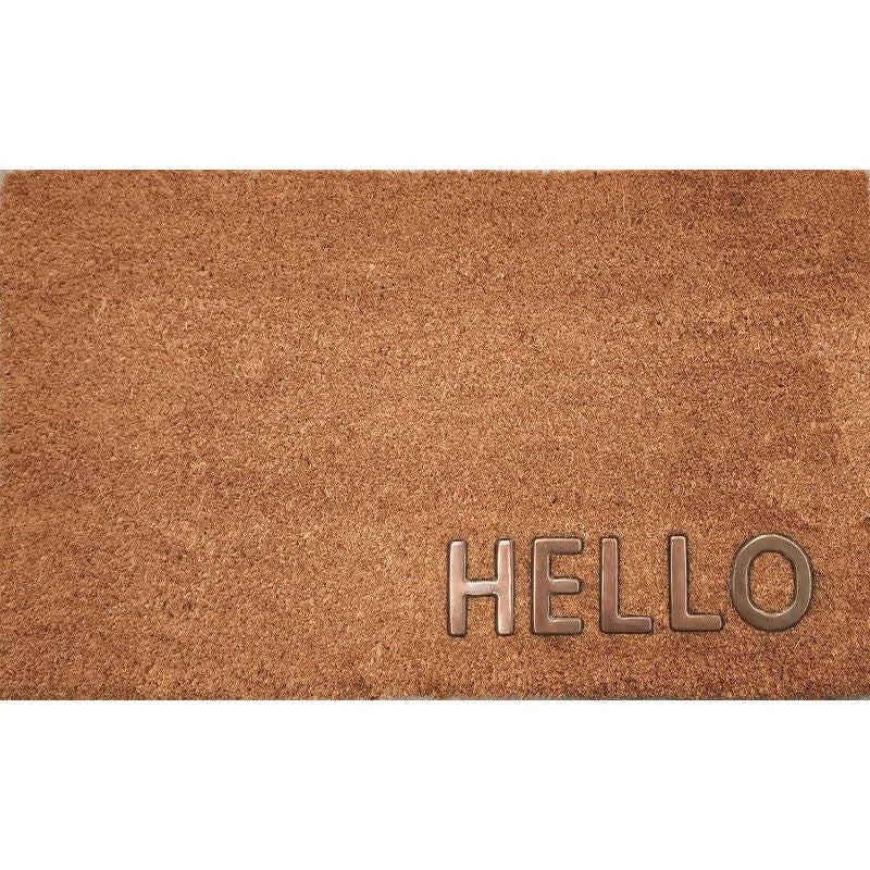 Hello Copper Doormat Short 45cm x75cm