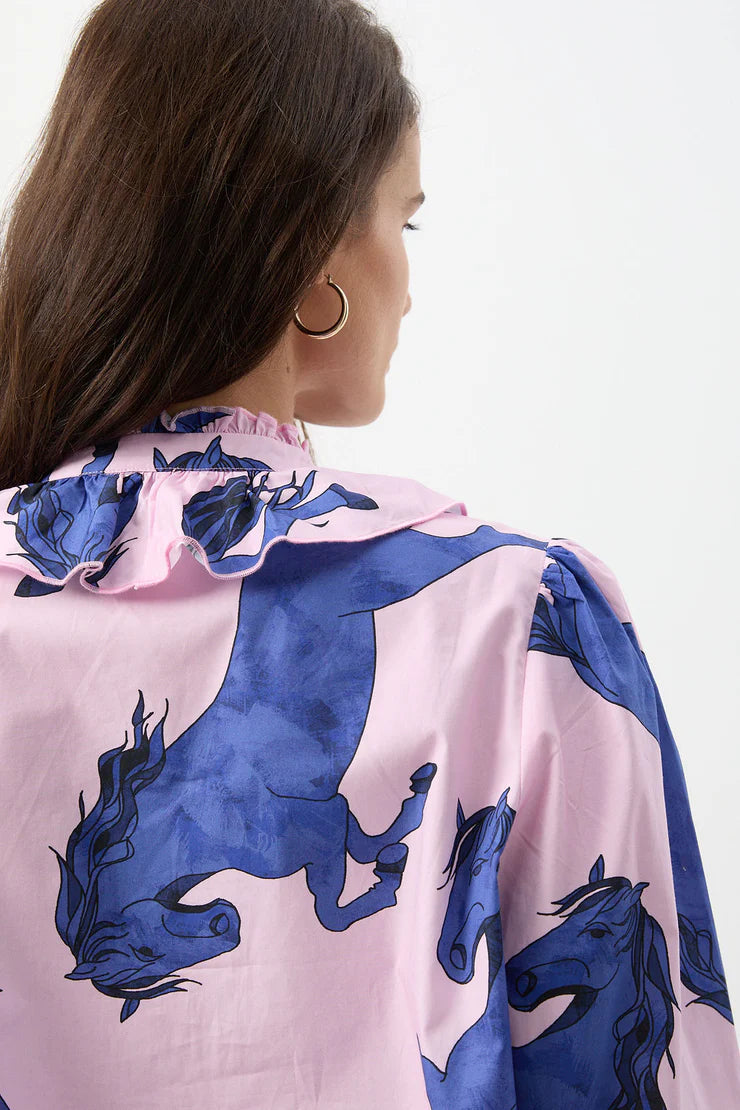 Stallion Print Blouse