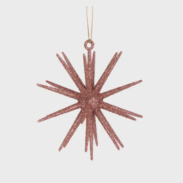 Rose Gold Hanging Glitter Orbit 10 cm