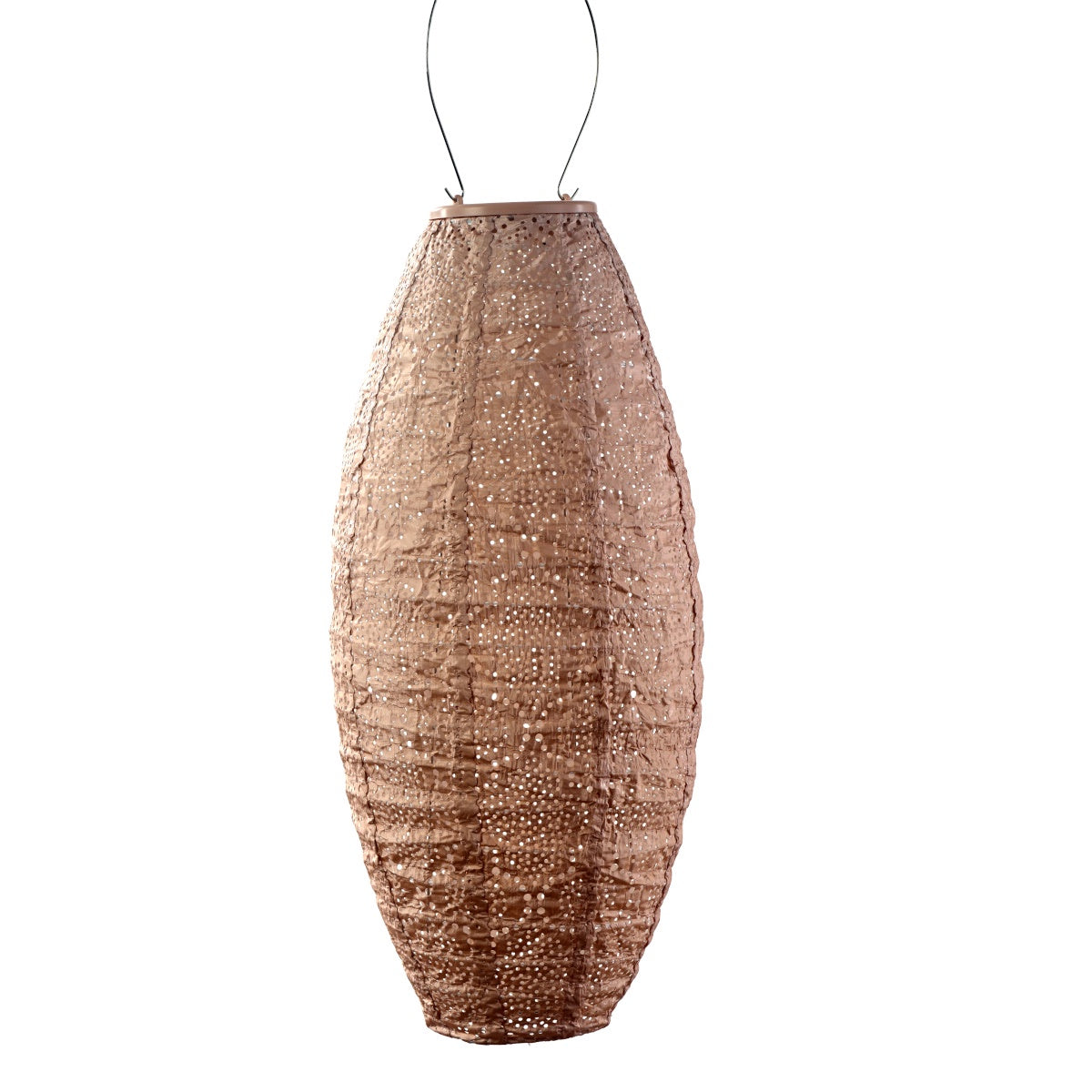 Lumiz solar  Lantern 20cm Oval Lantern Bazaar  Taupe