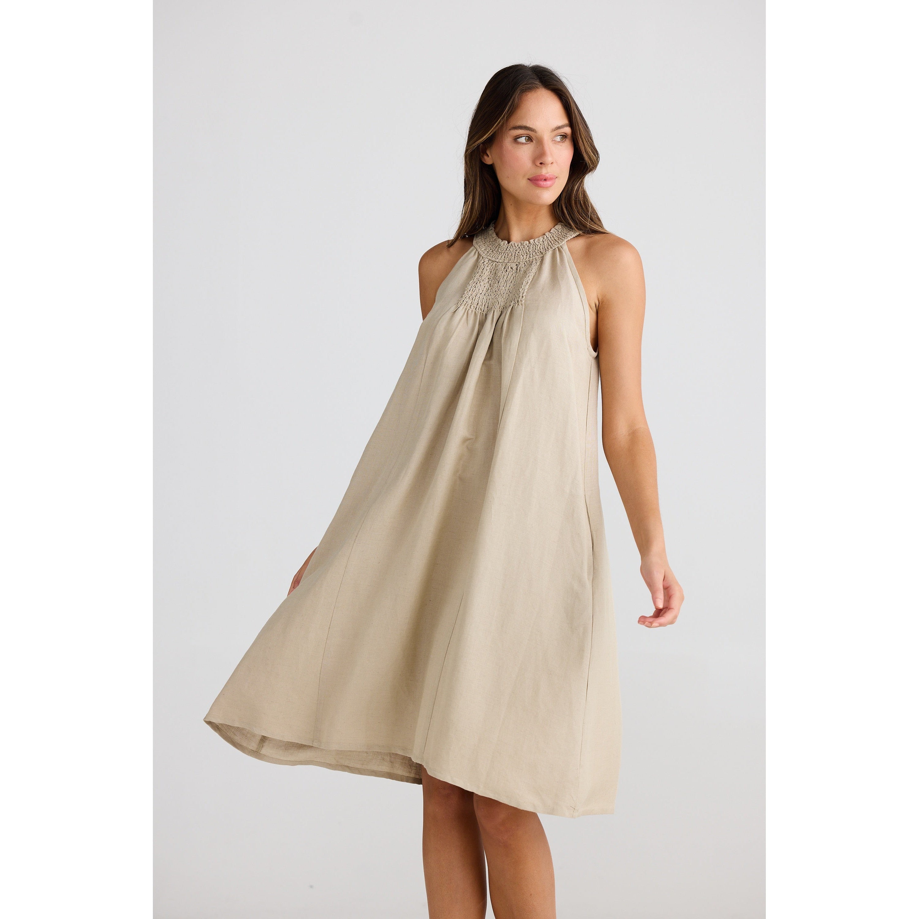 Lopez Dress Natural Unlined Linen