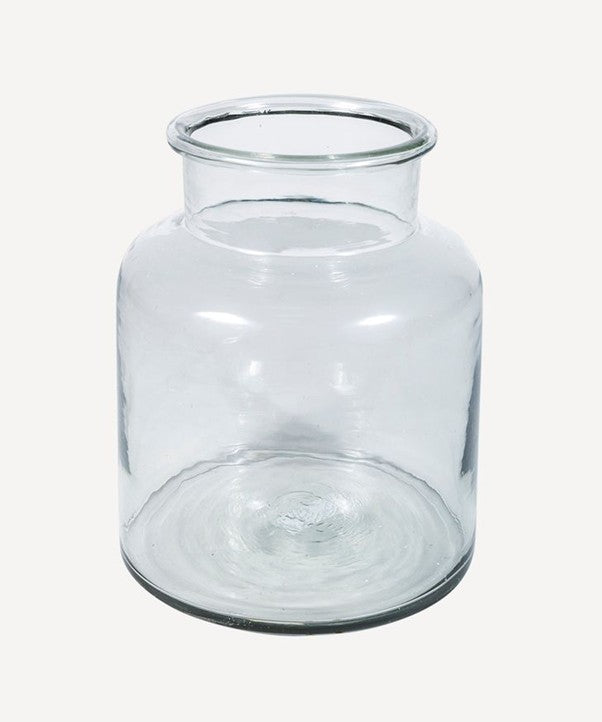 Wide Large Glass Vase