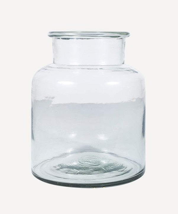 Wide Large Glass Vase