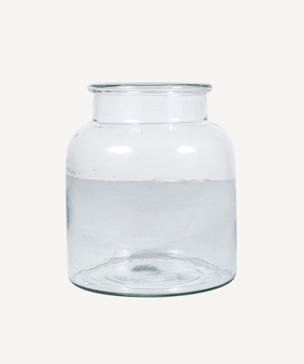 Wide Glass Vase Small